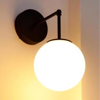  Fali lámpa MOON 1xE27/15W/230V fekete  kép