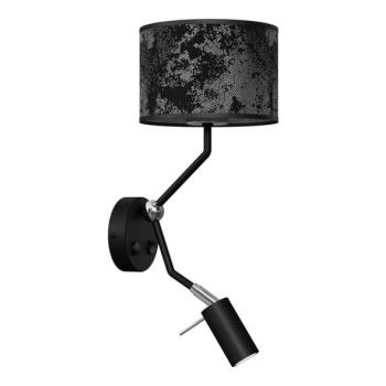  Fali lámpa SATINO 1xE27/40W + 1xGU10/MR11/7W fekete/szürke  kép