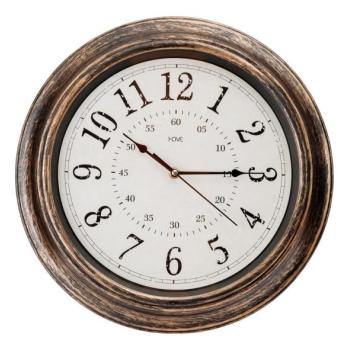  Fali óra 40 cm átmérő, 1xAA, bronz kép
