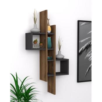  Fali polc EMSE 108x53,8 cm barna/antracit  kép