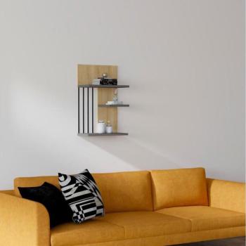  Fali polc NEZMA 60x40 cm bézs/antracit  kép