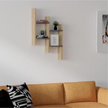  Fali polc SU 85x49 cm bézs/antracit  kép