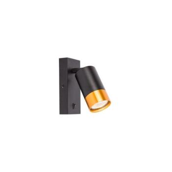 Fali spotlámpa 1xGU10/35W/230V fekete/arany  kép