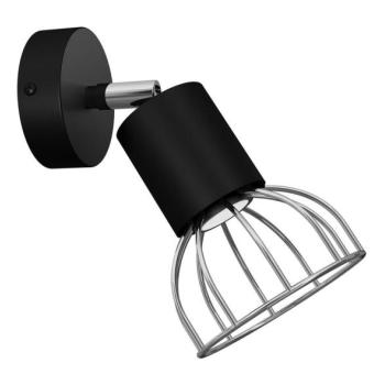  Fali spotlámpa DANTE 1xGU10/25W/230V fekete/fényes króm  kép