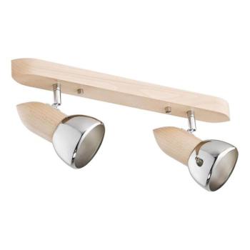  Fali spotlámpa SPARK 2xE27/15W/230V bükkfa  kép