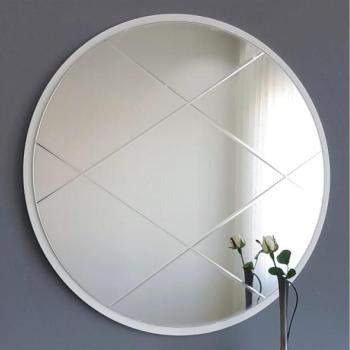  Fali tükör átm. 60 cm fehér  kép