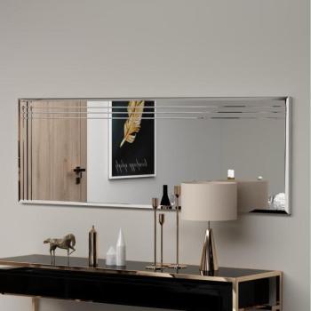  Fali tükör TRIO 120x40 cm króm  kép