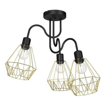  Felületre szerelhető csillár BERGEN 3xE27/60W/230V fekete/arany  kép