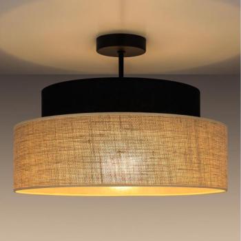  Felületre szerelhető csillár  BOHO 1xE27/60W/230V átm. 40 cm fekete/bézs  kép
