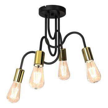  Felületre szerelhető csillár DOW 5xE14/60W/230V fekete/arany  kép