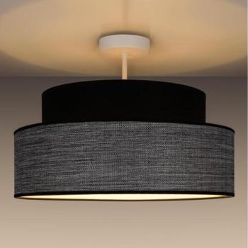  Felületre szerelhető csillár  GRACE 1xE27/60W/230V átm. 40 cm fekete/szürke  kép