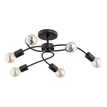  Felületre szerelhető csillár HELIX 6xE27/15W/230V fekete  kép