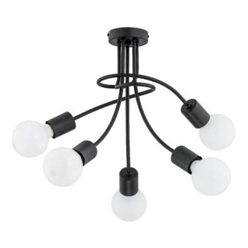  Felületre szerelhető csillár PLENA 5xE27/15W/230V fekete  kép