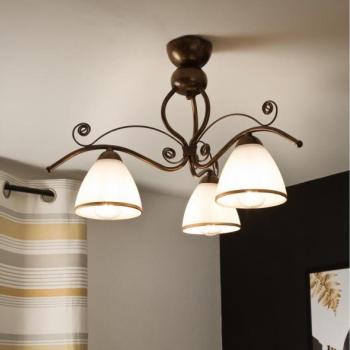  Felületre szerelhető csillár  RETRO 3xE27/60W/230V bronz patina  kép