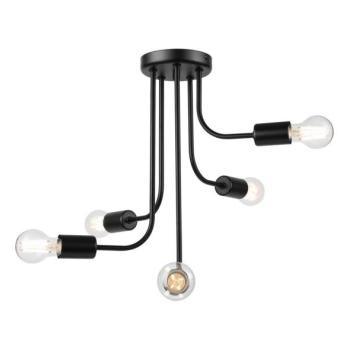  Felületre szerelhető csillár  TRINITY 5xE27/15W/230V fekete  kép