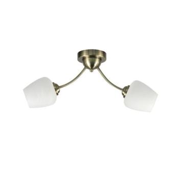  Felületre szerelhető csillár  ZINA 2xE27/40W/230V réz/fehér  kép