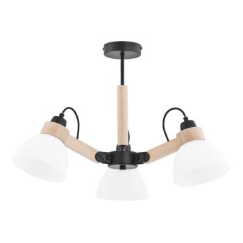  Felületre szerelt csillár DANTONA 3xE27/15W/230V fekete/bézs  kép