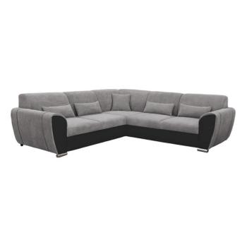 Filex Rozkładana narożna sofa VISEU z pojemnikiem, prawa, szara/czarna  kép