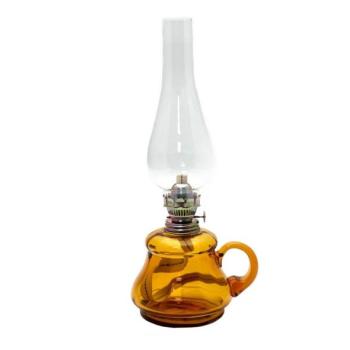 Floriánova huť Petrol lámpa TEREZA 34 cm borostyán színű  kép