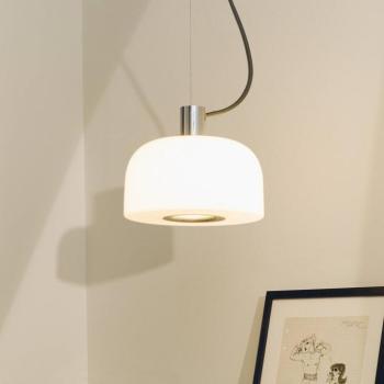 FLOS Bellhop Glass S1 lógó világítás, alumínium színű, üveg, Ø 33 cm kép