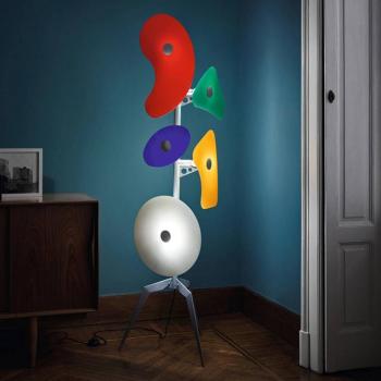 Foscarini Orbital álló lámpa üvegelemekkel színes kép