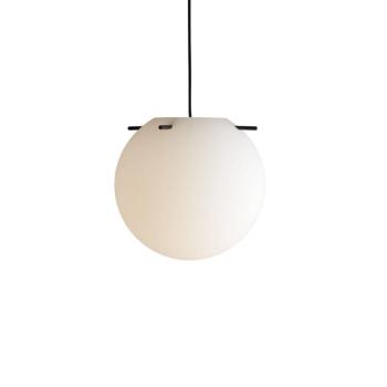 FRANDSEN függőlámpa Koi, üveg, fehér/fekete, Ø 32 cm kép