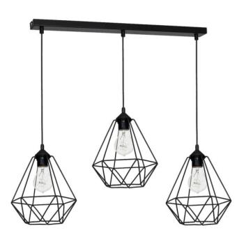  Függeszték BASKET 3xE27/60W/230V fekete  kép