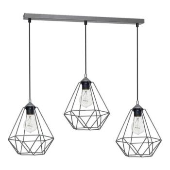  Függeszték BASKET 3xE27/60W/230V szürke  kép