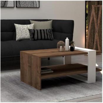  GAYE konferenciás asztal 35x80 cm barna/fehér  kép