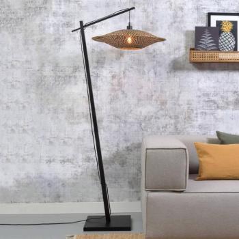 GOOD & MOJO Bali állólámpa keret fekete Ø60cm kép