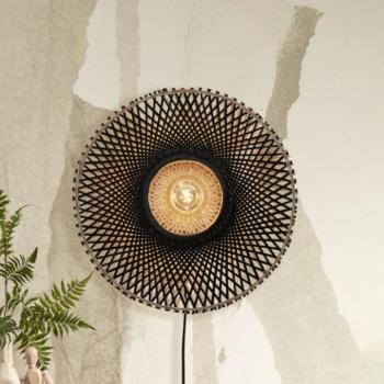 GOOD & MOJO Kalimantan fal, fekete/természetes, Ø 44cm kép