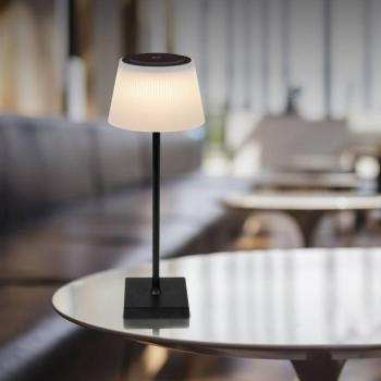 Gregoir LED-es újratölthető asztali lámpa, matt fekete, magasság 38 cm, CCT kép