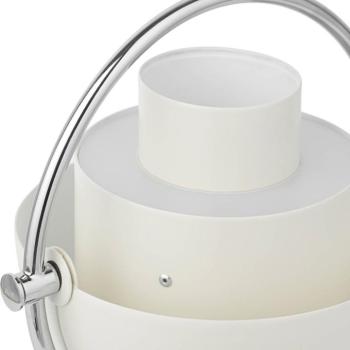 GUBI Multi-Lite újratölthető asztali lámpa, magasság 30 cm, króm/fehér kép