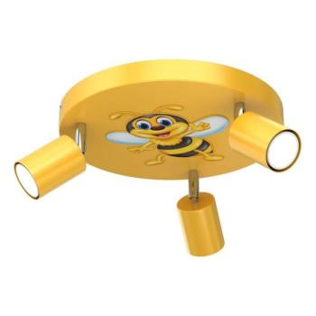  Gyerek spotlámpa FUN 3xGU10/8W/230V sárga/méhecske  kép