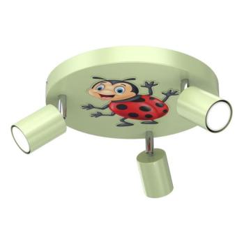  Gyerek spotlámpa FUN 3xGU10/8W/230V zöld/katicabogár  kép