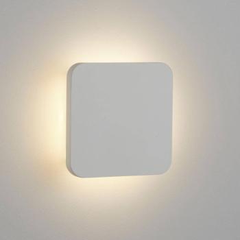 Gypsum LED fali lámpa 15x15cm fehér gipszből kép