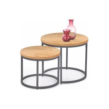 Halmar 2x OREO konferenciás asztal pr. 43/53 cm antracit/arany tölgy  kép