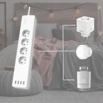 Hama WLAN aljzatsor, 4-es és 4-es USB kép