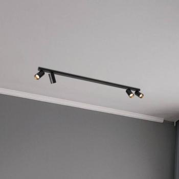 Hero mennyezeti spotlámpa, fekete, 4 izzós, 120 cm, fém, GU10 kép