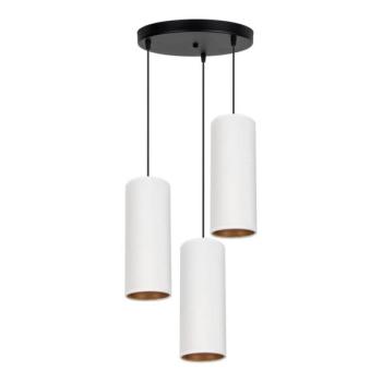 HEXE AVALO 3xE27/60W/230V mennyezeti lámpa, 35 cm, fehér/ réz  kép