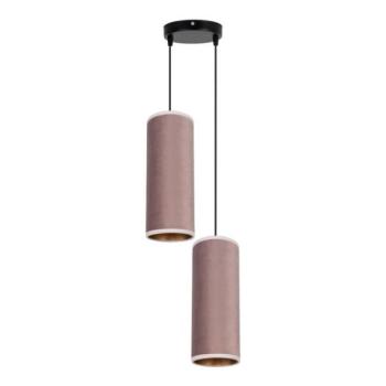 HEXE Avalo függeszték 2xE27/60W/230V, 20 cm, rózsaszín/fémes réz  kép