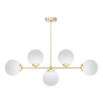 HEXE Csillár rúdon FIRA 5xE27/60W/230V arany  kép