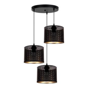 HEXE Csillár zsinóron ALDO 3xE27/60W/230V á. 45 cm fekete  kép