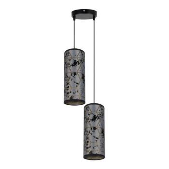HEXE Csillár zsinóron AVALO 2xE27/60W/230V á. 20 cm szürke/fekete  kép