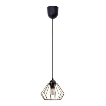 HEXE Csillár zsinóron CEED GOLD 1xE27/60W/230V átm. 17,5 cm fekete/arany  kép