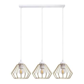 HEXE Csillár zsinóron CEED GOLD 3xE27/60W/230V fehér/arany  kép
