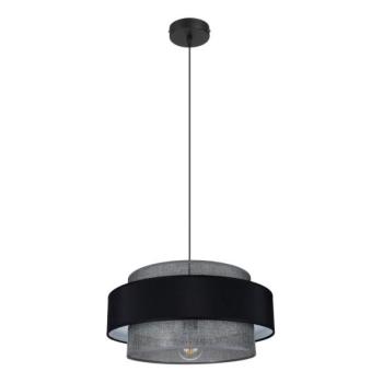 HEXE Csillár zsinóron CORSA 1xE27/60W/230V fekete/szürke  kép