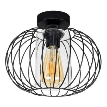HEXE Felületre szerelhető csillár CORRINI 1xE27/60W/230V átm. 25 cm fekete/átlátszó  kép