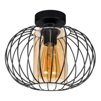 HEXE Felületre szerelhető csillár CORRINI 1xE27/60W/230V átm. 25 cm fekete/bézs  kép