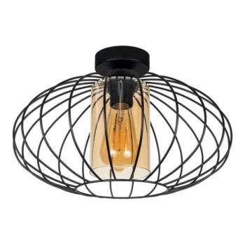 HEXE Felületre szerelhető csillár CORRINI 1xE27/60W/230V átm. 34 cm fekete/bézs  kép